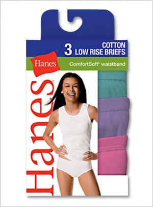 Hanes Women's Cotton Stretch Low Rise Brief with ComfortSoft