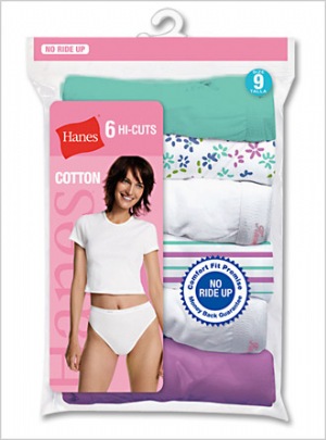 Hanes Cotton Hi-Cut - Six Pack (3White/3Brights) 